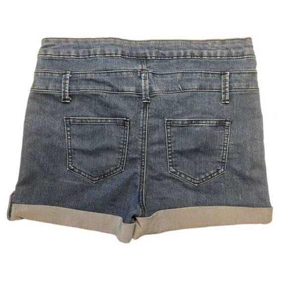 Cotton On- Dark Denim High Waisted Shorts- Size: 8 (28-29) - Picture 3 of 5